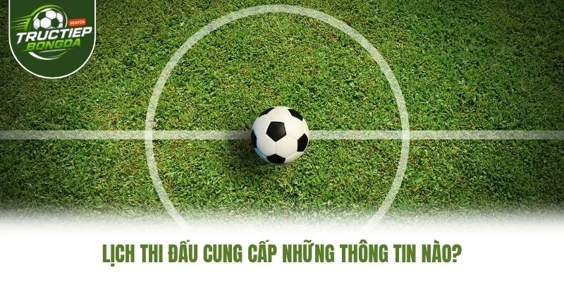 Lịch thi đấu cung cấp những thông tin nào?